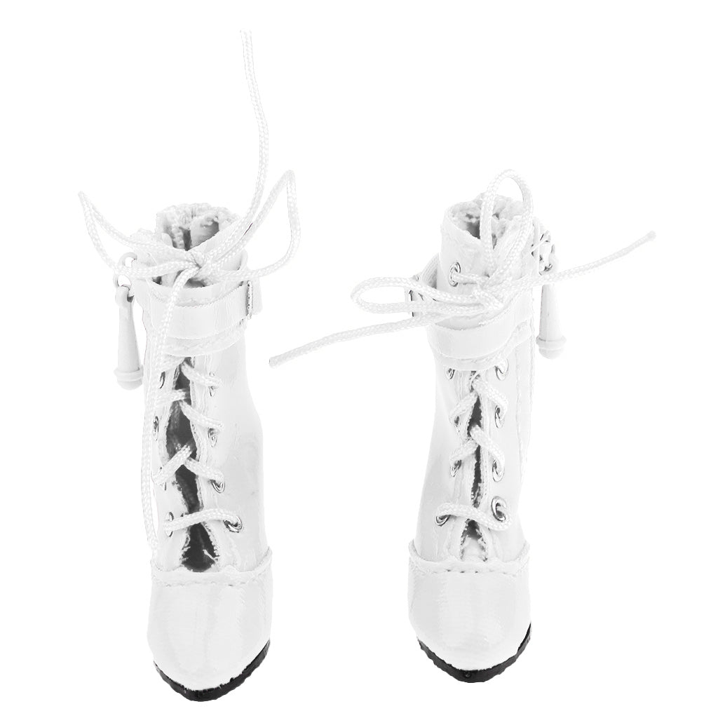 1/6 Scale PU High Heel Shoes for Female 12" Action Figure Accessories White