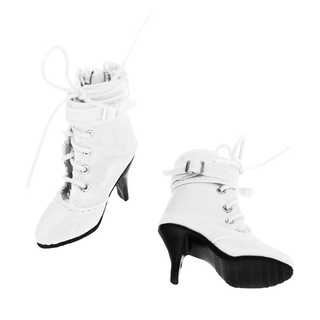 1/6 Scale PU High Heel Shoes for Female 12" Action Figure Accessories White