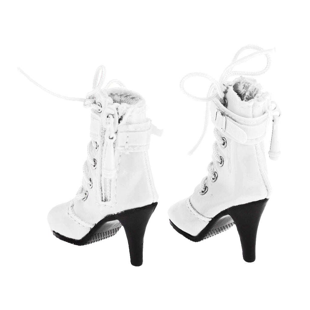 1/6 Scale PU High Heel Shoes for Female 12" Action Figure Accessories White