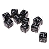 Acrylic Dice Family Set 16mm Six-sided Dice for Table Game Black