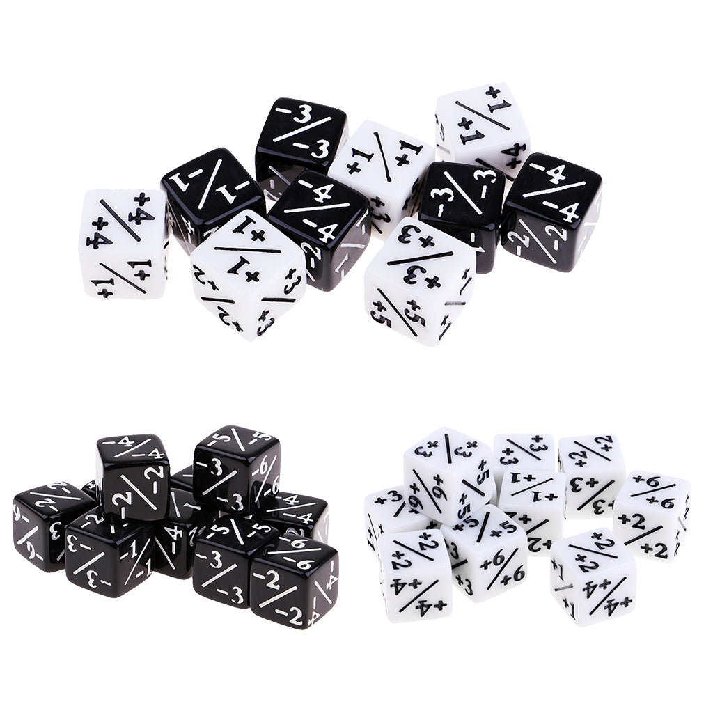Acrylic Dice Family Set 16mm Six-sided Dice for Table Game Black
