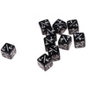 Acrylic Dice Family Set 16mm Six-sided Dice for Table Game Black