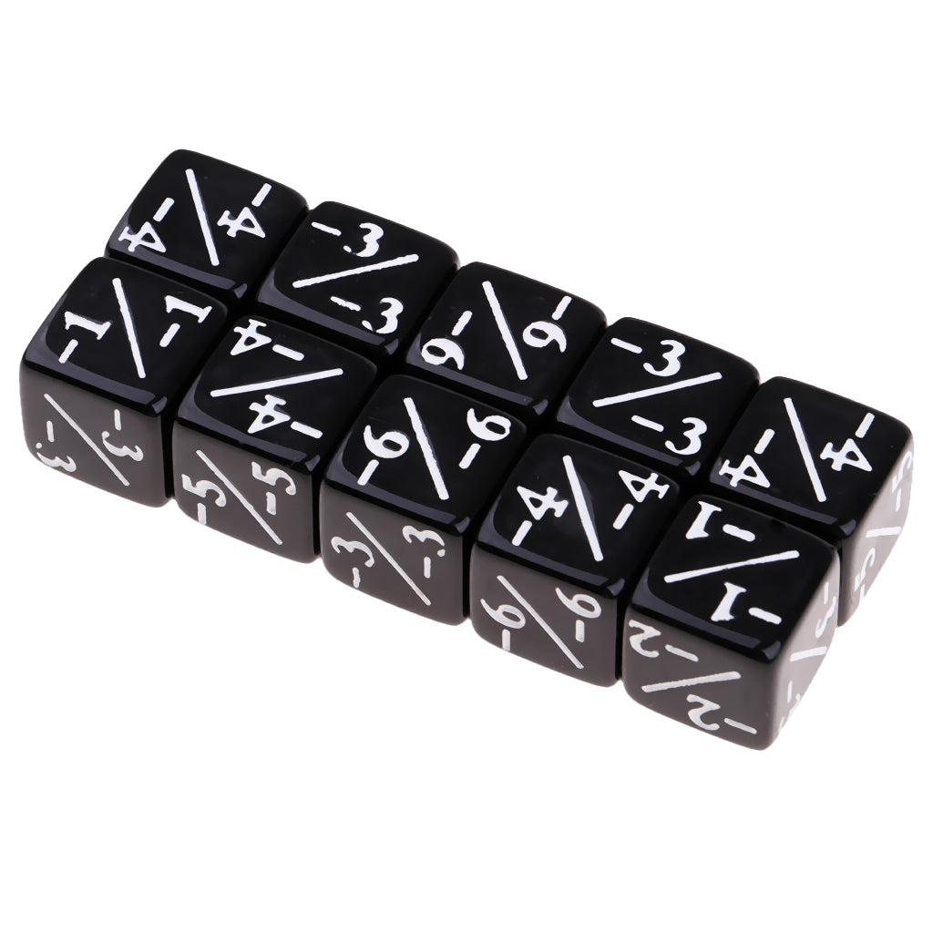 Acrylic Dice Family Set 16mm Six-sided Dice for Table Game Black