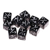 Acrylic Dice Family Set 16mm Six-sided Dice for Table Game Black