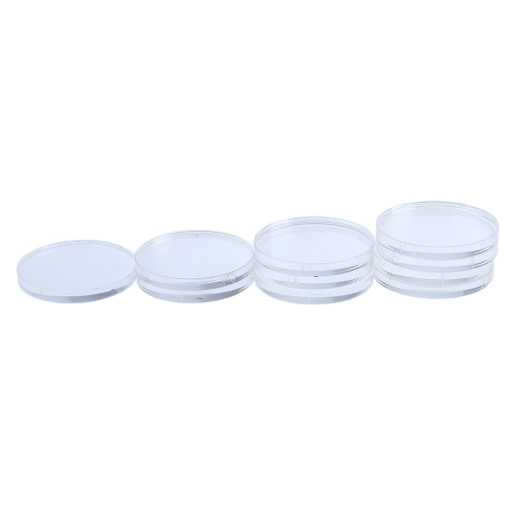 10pcs Acrylic Round Base Miniature Display Stand Wargames Accessory 4.5x50mm
