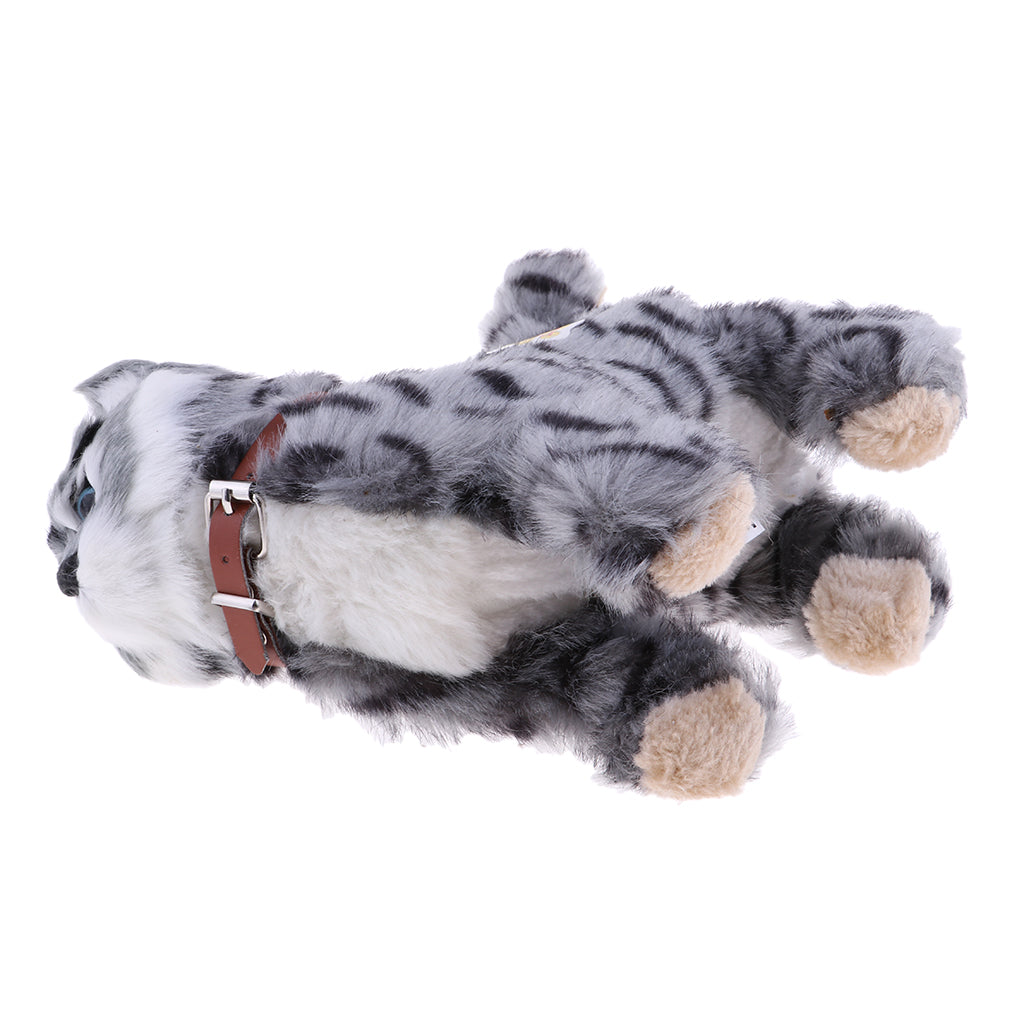 Electronic Plush Cat Toys Stuffed Toys Walking Cat Meow Toys Kids Toy Grey