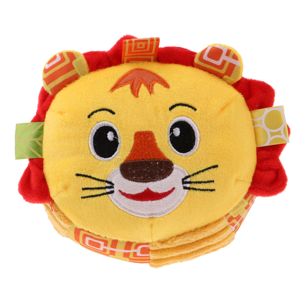 Cartoon Toddler Soft Stuffed Plush Animal Doll Hand Shake Rattle Bell Tiger