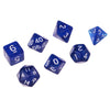 7Pieces D4 D6 D8 D10 D12 D20 Acrylic Dices for D&D RPG Games Navy Blue