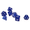 7Pieces D4 D6 D8 D10 D12 D20 Acrylic Dices for D&D RPG Games Navy Blue