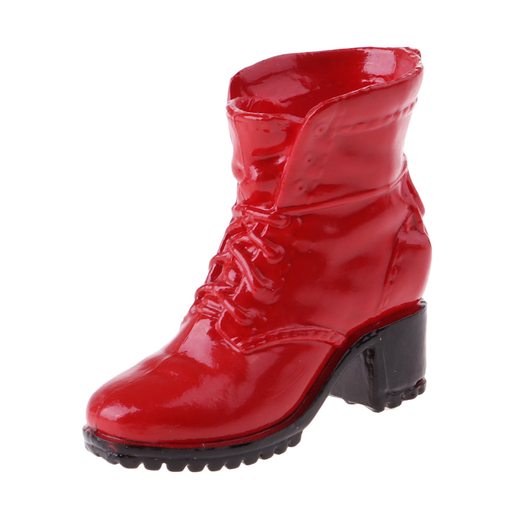 1/6 Scale Soldier Combat Boots Shoes for Female 12" Action Figure  Red