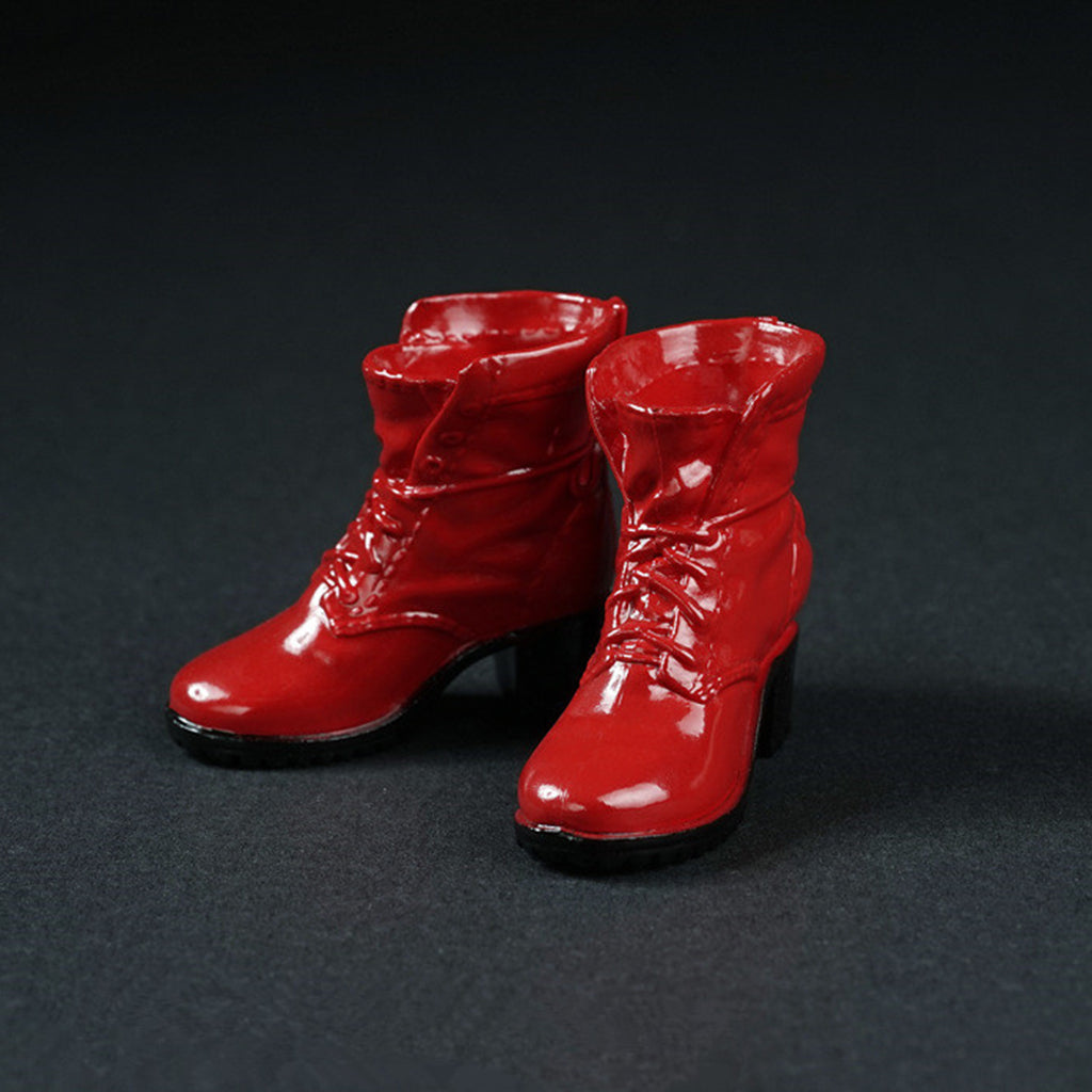 1/6 Scale Soldier Combat Boots Shoes for Female 12" Action Figure  Red