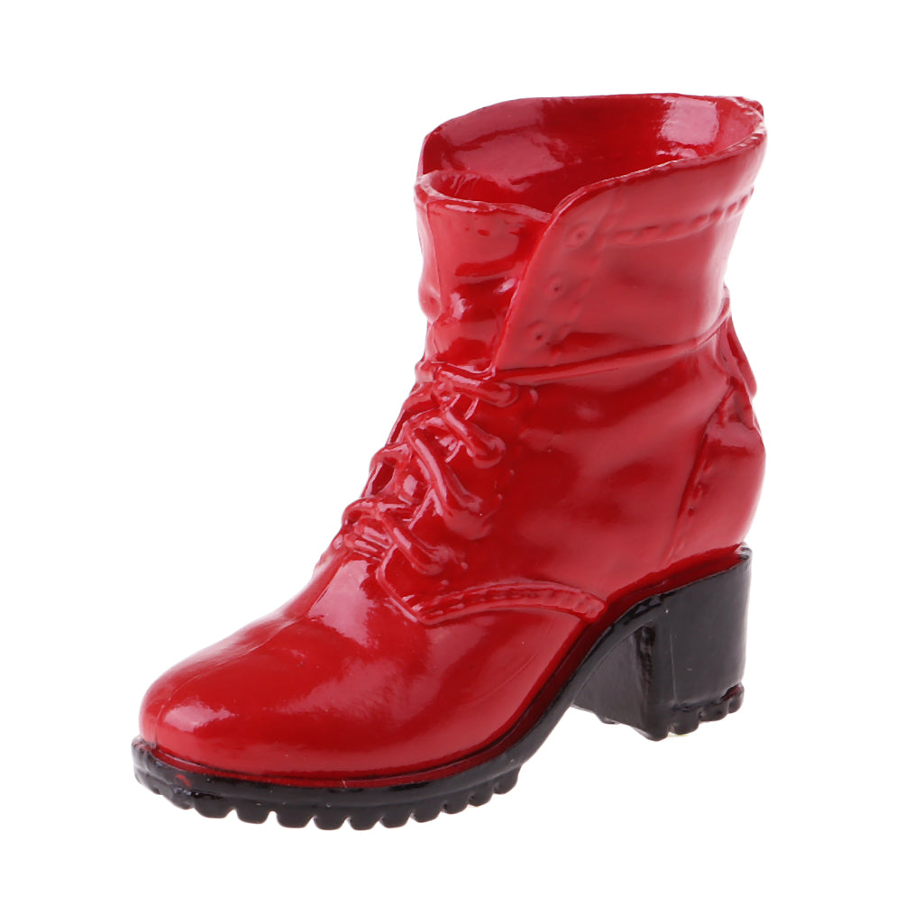 1/6 Scale Soldier Combat Boots Shoes for Female 12" Action Figure  Red