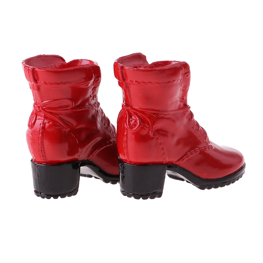 1/6 Scale Soldier Combat Boots Shoes for Female 12" Action Figure  Red