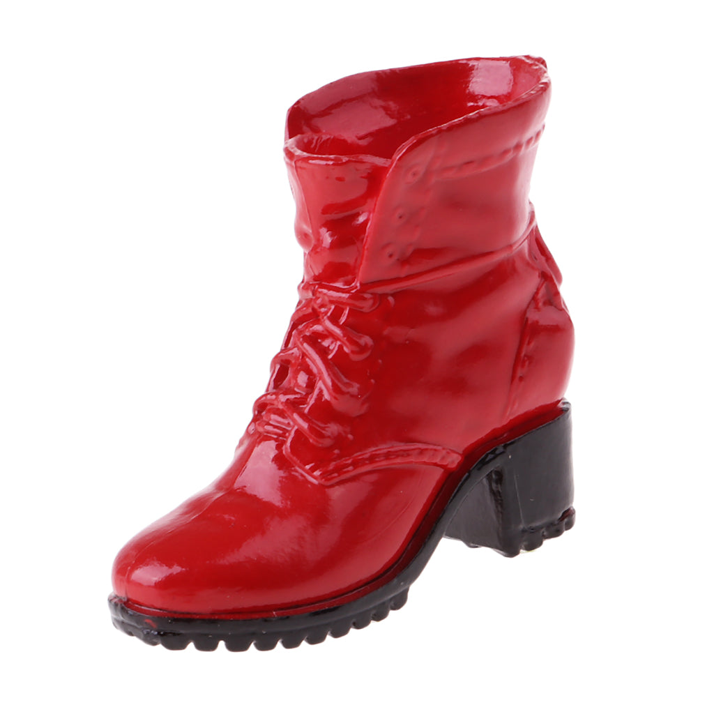 1/6 Scale Soldier Combat Boots Shoes for Female 12" Action Figure  Red