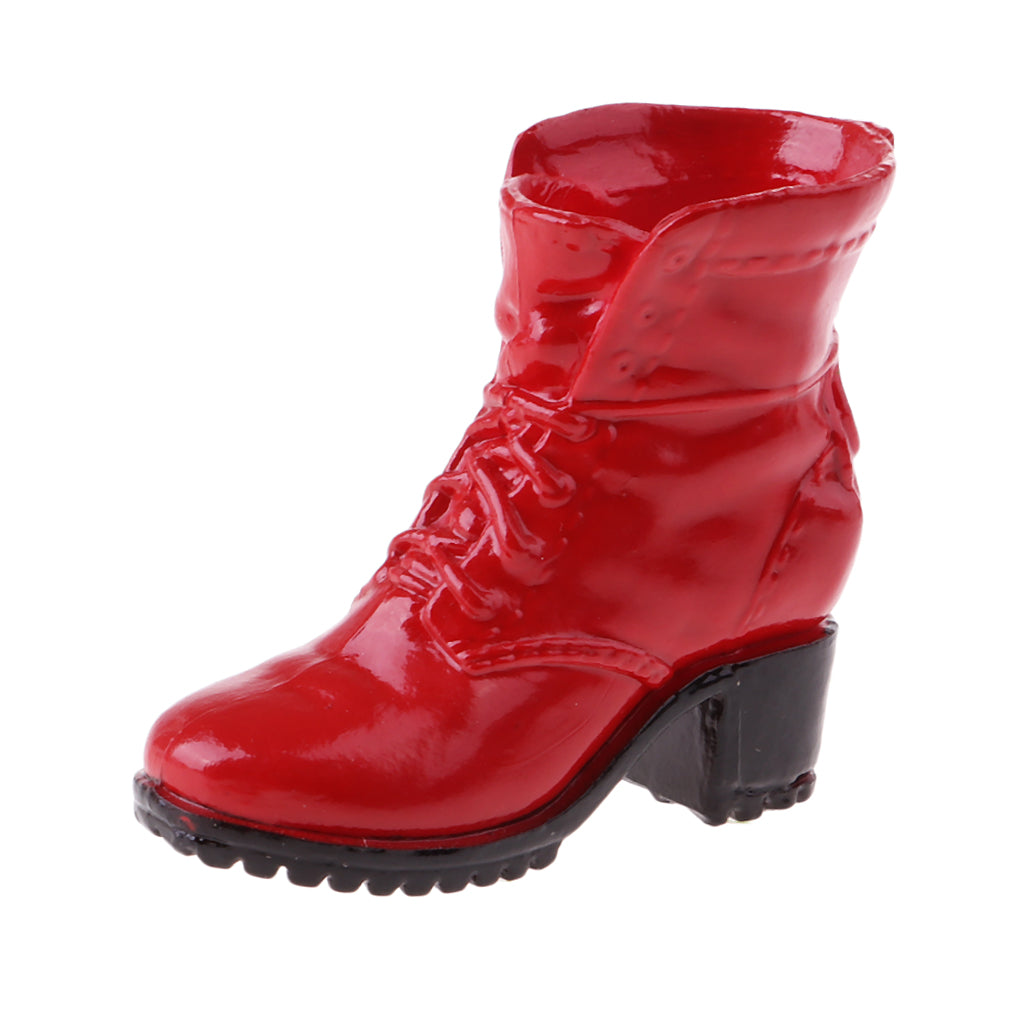 1/6 Scale Soldier Combat Boots Shoes for Female 12" Action Figure  Red