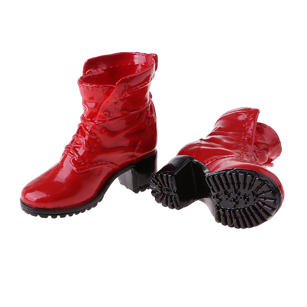 1/6 Scale Soldier Combat Boots Shoes for Female 12" Action Figure  Red