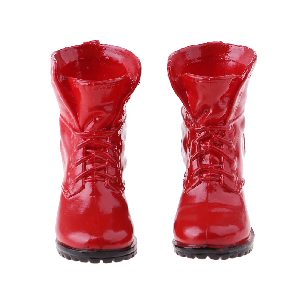 1/6 Scale Soldier Combat Boots Shoes for Female 12" Action Figure  Red