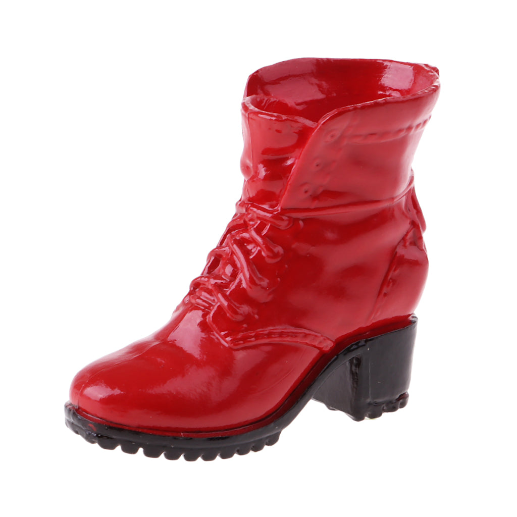 1/6 Scale Soldier Combat Boots Shoes for Female 12" Action Figure  Red