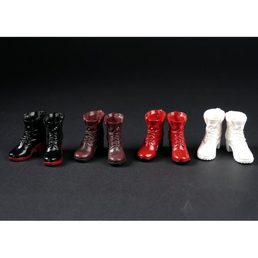 1/6 Scale Soldier Combat Boots Shoes for Female 12" Action Figure  Black