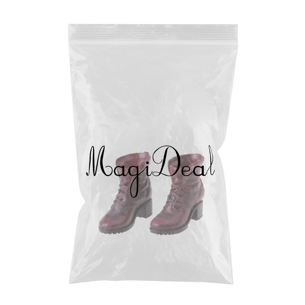 1/6 Scale Soldier Combat Boots Shoes for Female 12" Action Figure  Coffee