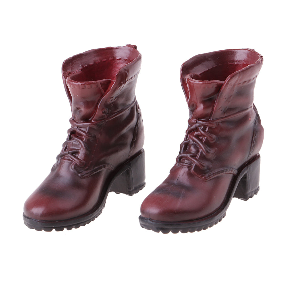 1/6 Scale Soldier Combat Boots Shoes for Female 12" Action Figure  Coffee