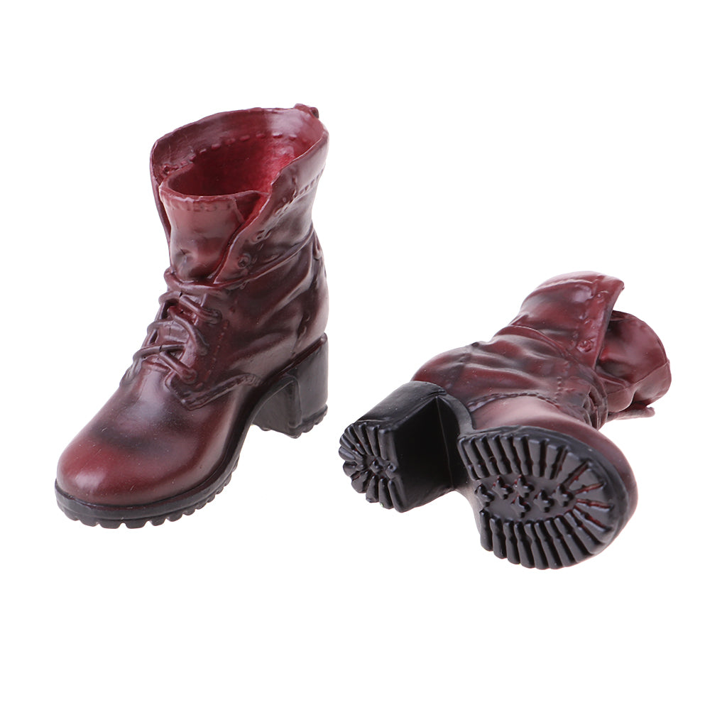 1/6 Scale Soldier Combat Boots Shoes for Female 12" Action Figure  Coffee