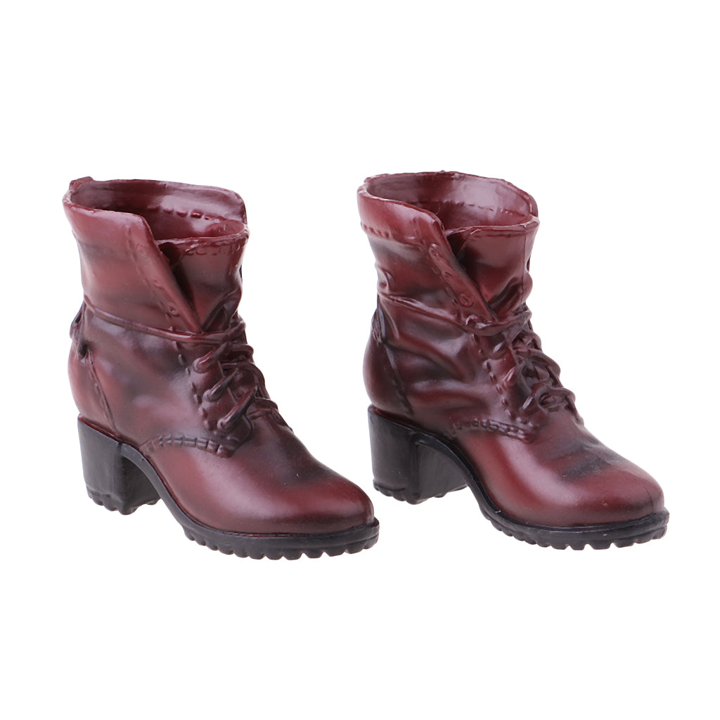 1/6 Scale Soldier Combat Boots Shoes for Female 12" Action Figure  Coffee