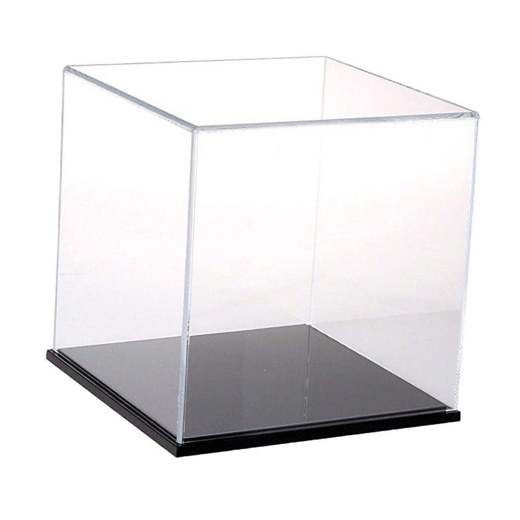 Acrylic Display Show Case Dustproof Box Protection for Model Doll Cars Black