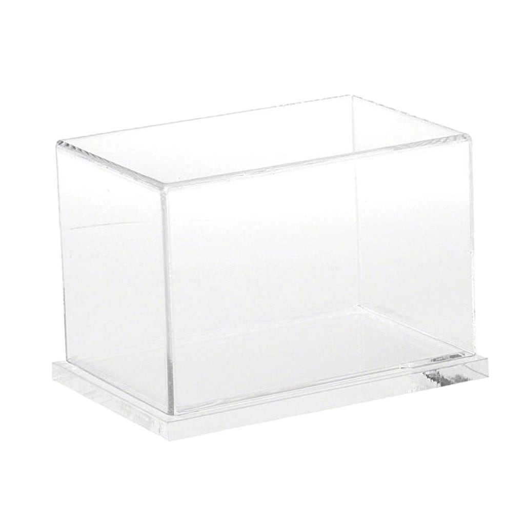 Acrylic Model Doll Display Case Showcase Dustproof Box for Diecast Car White