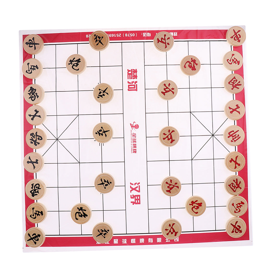 Chinese Chess Chessman Pieces Set XiangQi Board Game Chess Diameter 3.0cm