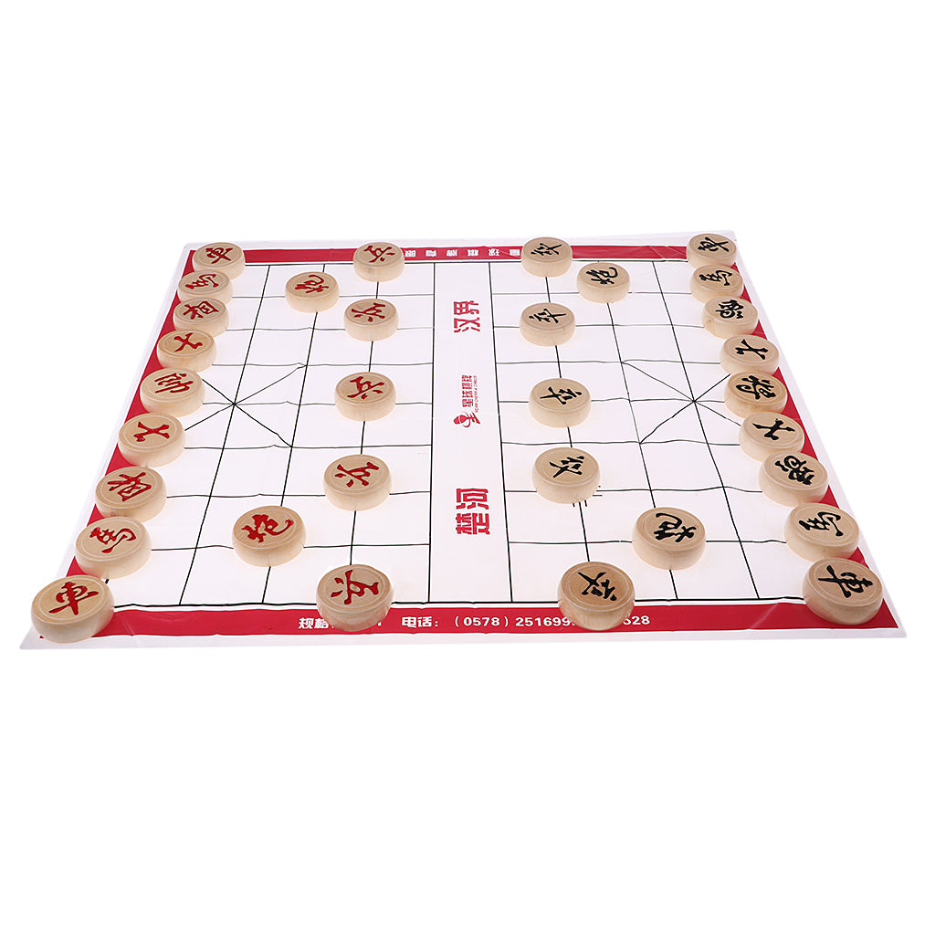 Chinese Chess Chessman Pieces Set XiangQi Board Game Chess Diameter 3.0cm