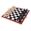 Wooden International Chess Portable Folding Chessboard Game Set 21.2x21.2cm