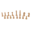 16 Pieces Replacement Plastic Chess Pieces/Chessman Set beige