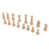 16 Pieces Replacement Plastic Chess Pieces/Chessman Set beige