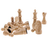 16 Pieces Replacement Plastic Chess Pieces/Chessman Set beige