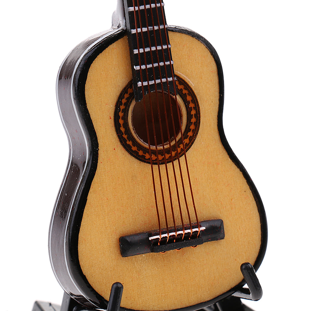 1/12 Scale Classic Guitar Model Instrument for 12" Action Figure Doll Toy A