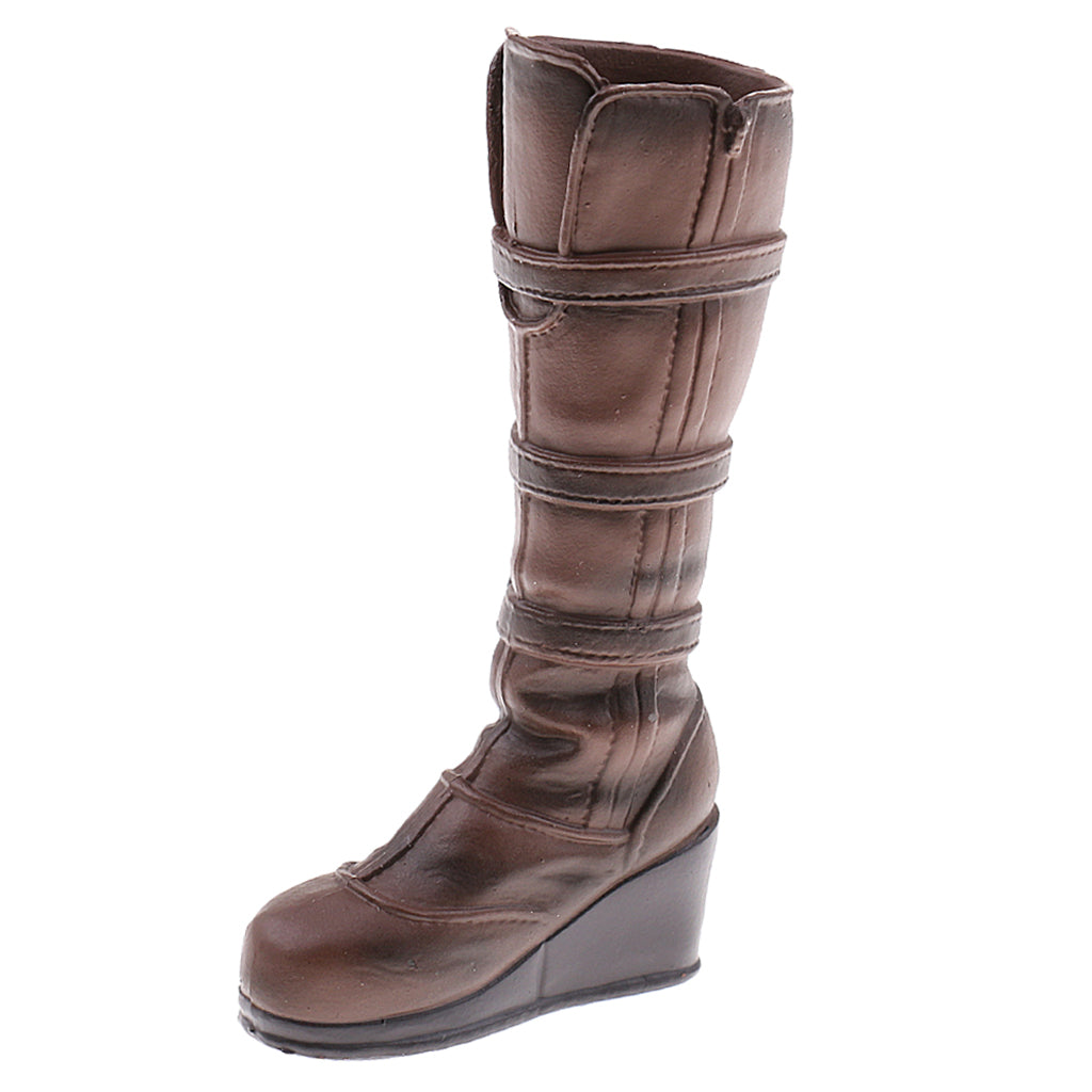 1/6 Flat Tactical Boots Shoes for Female 12" Action Figure Accessories Brown