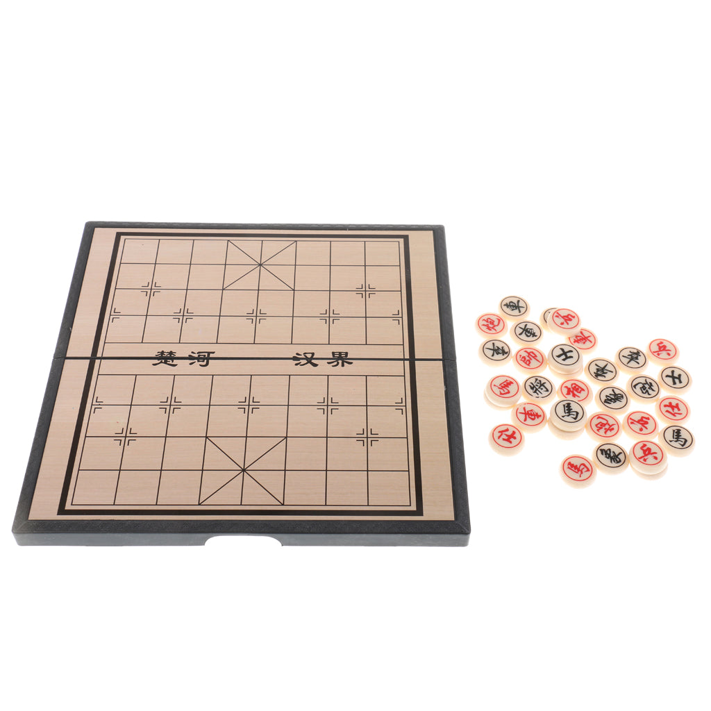 Chinese Chess Set Magnetic Foldable Board Game Chessboard Gift Small 20cm