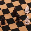 Vintage Chess Folding Chess Board Chinese Terracotta Army Chess Pieces S