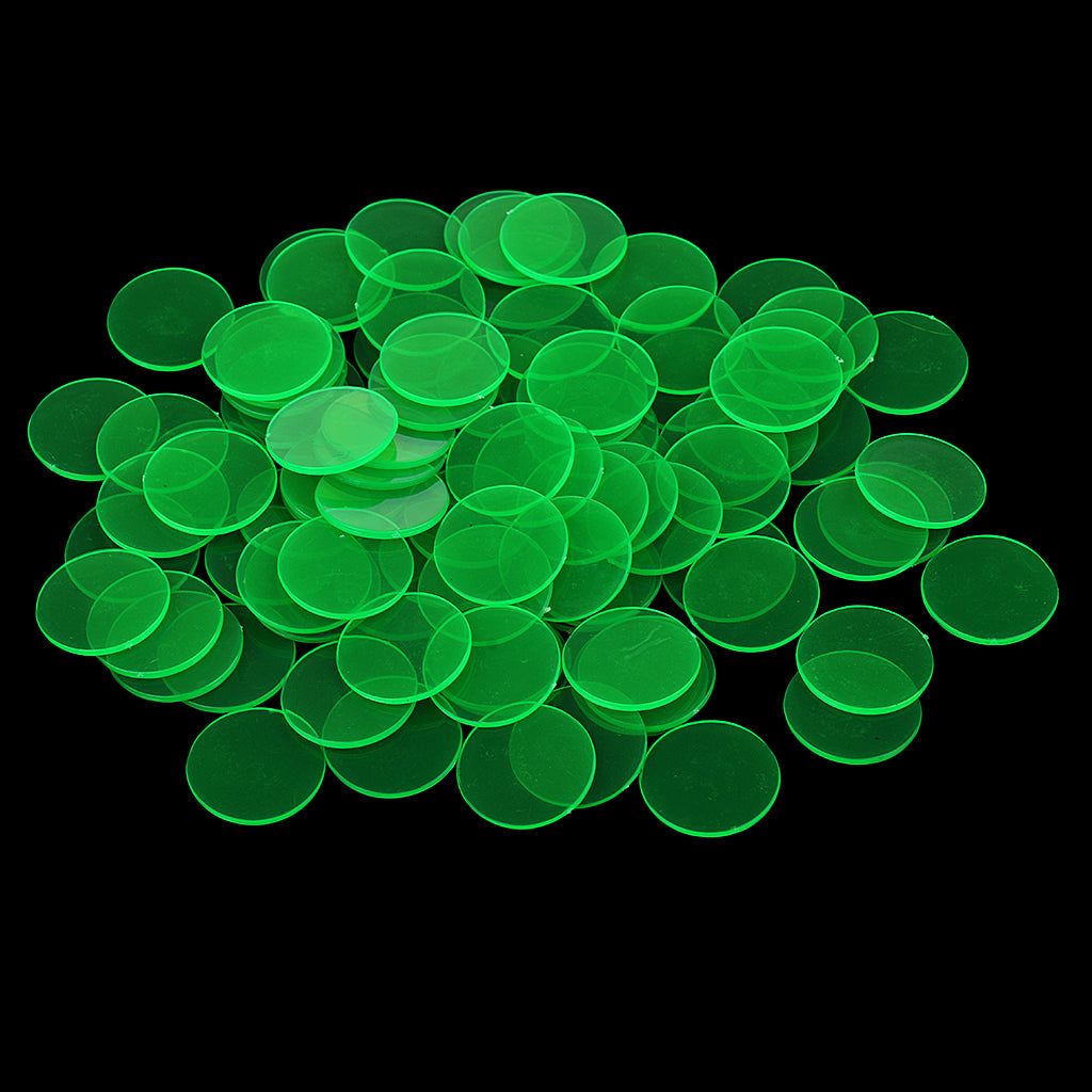 500 Pieces Translucent Bingo Chip 3/4 Inch for Bingo Game Cards Green