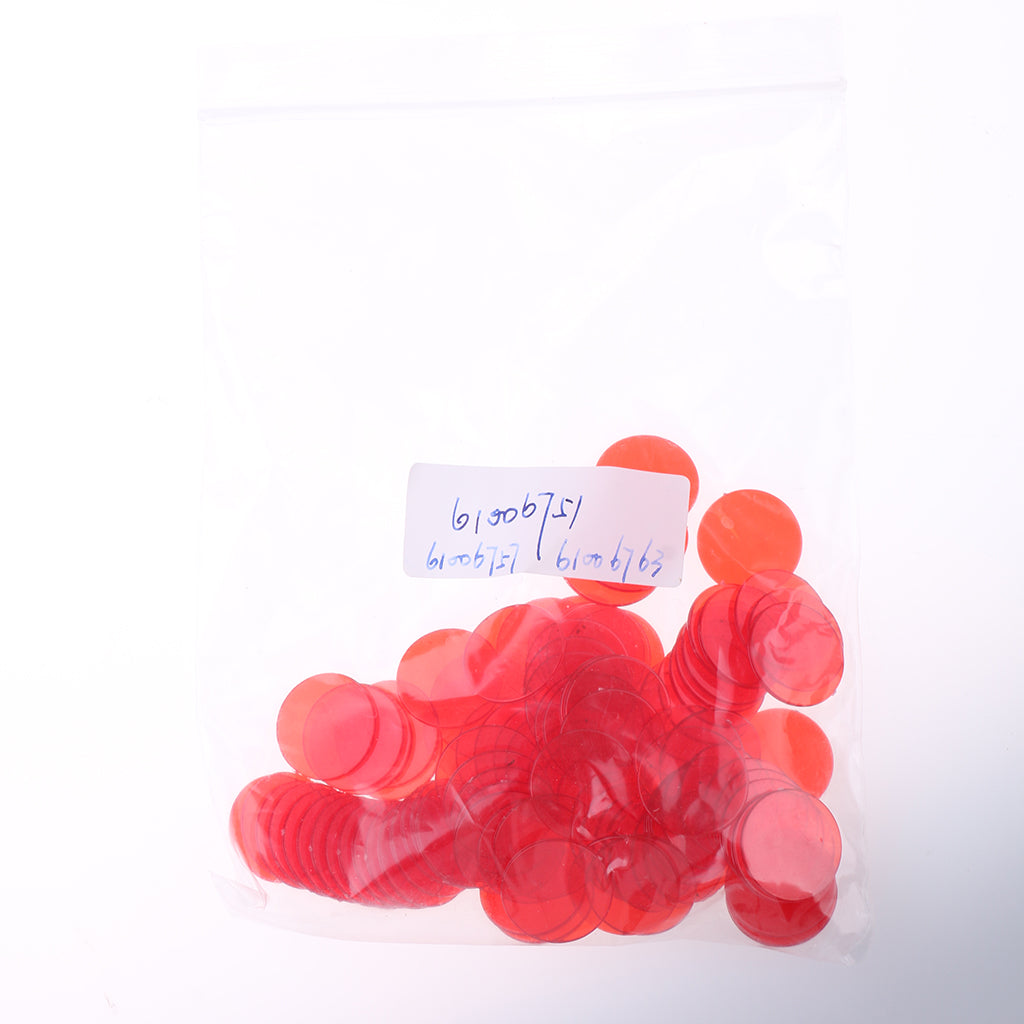300 Pieces Translucent Bingo Chip 3/4 Inch for Bingo Game Cards Red