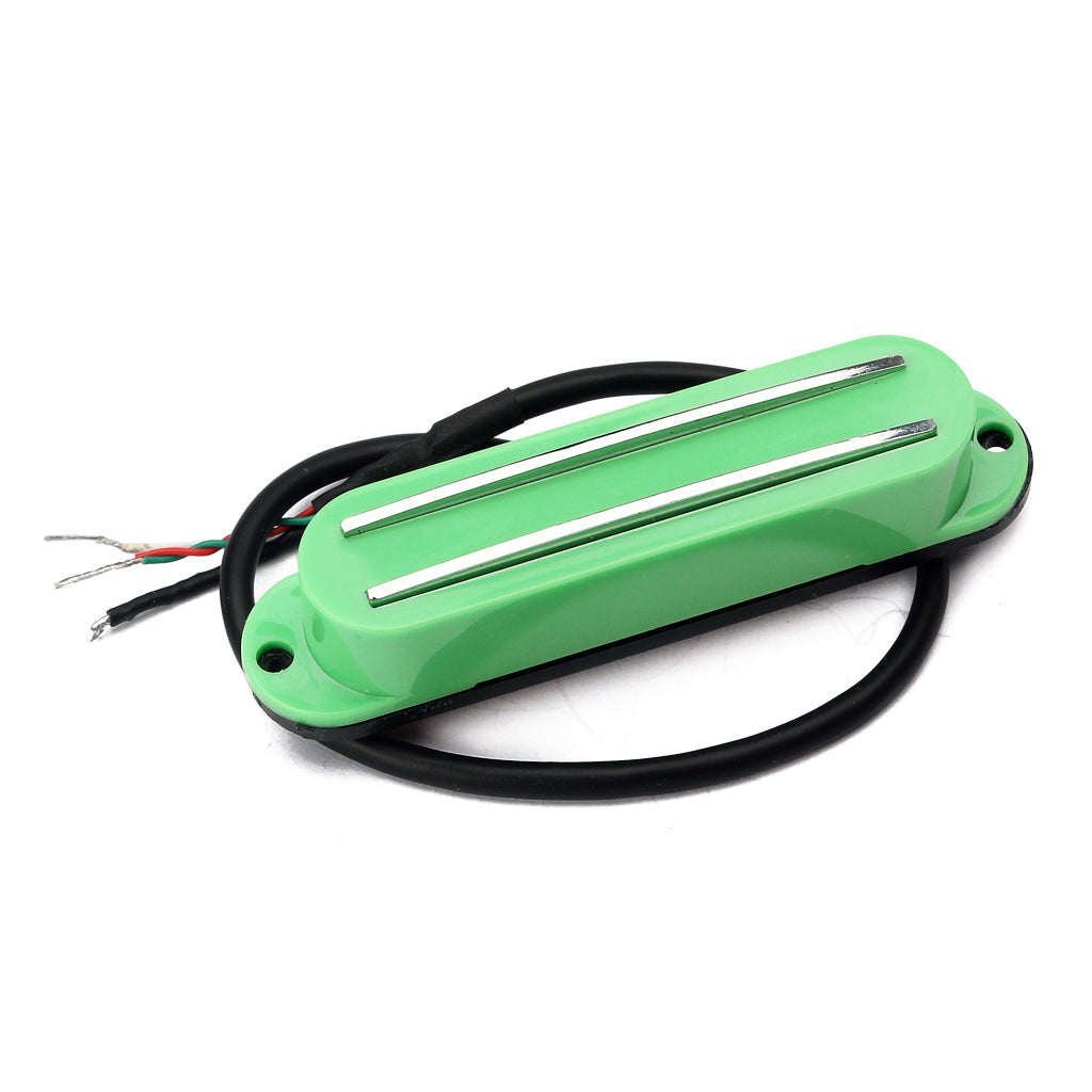 Dual Rails Single Coil Pickup for ST SG LP Electric Guitars Green