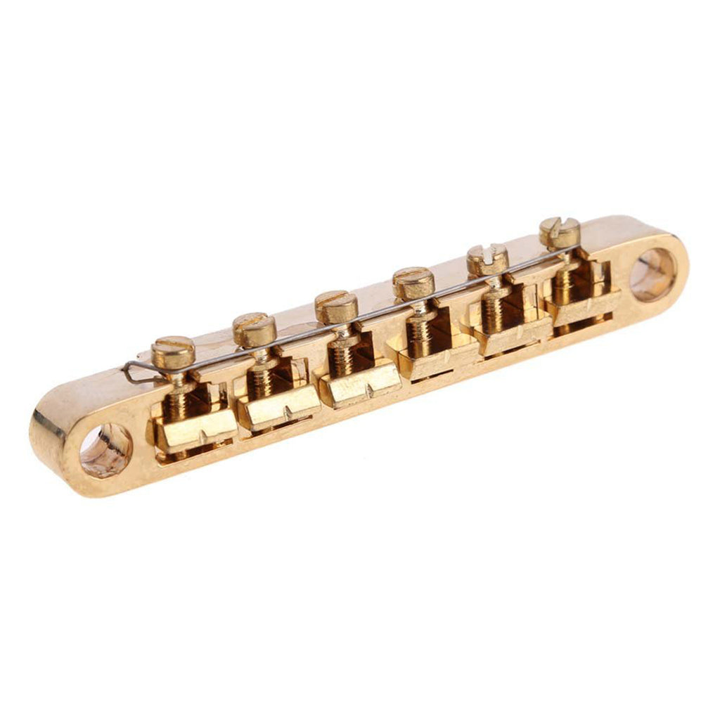 Electric Guitar Saddle Bridge Set Studs For 6-String LP Golden