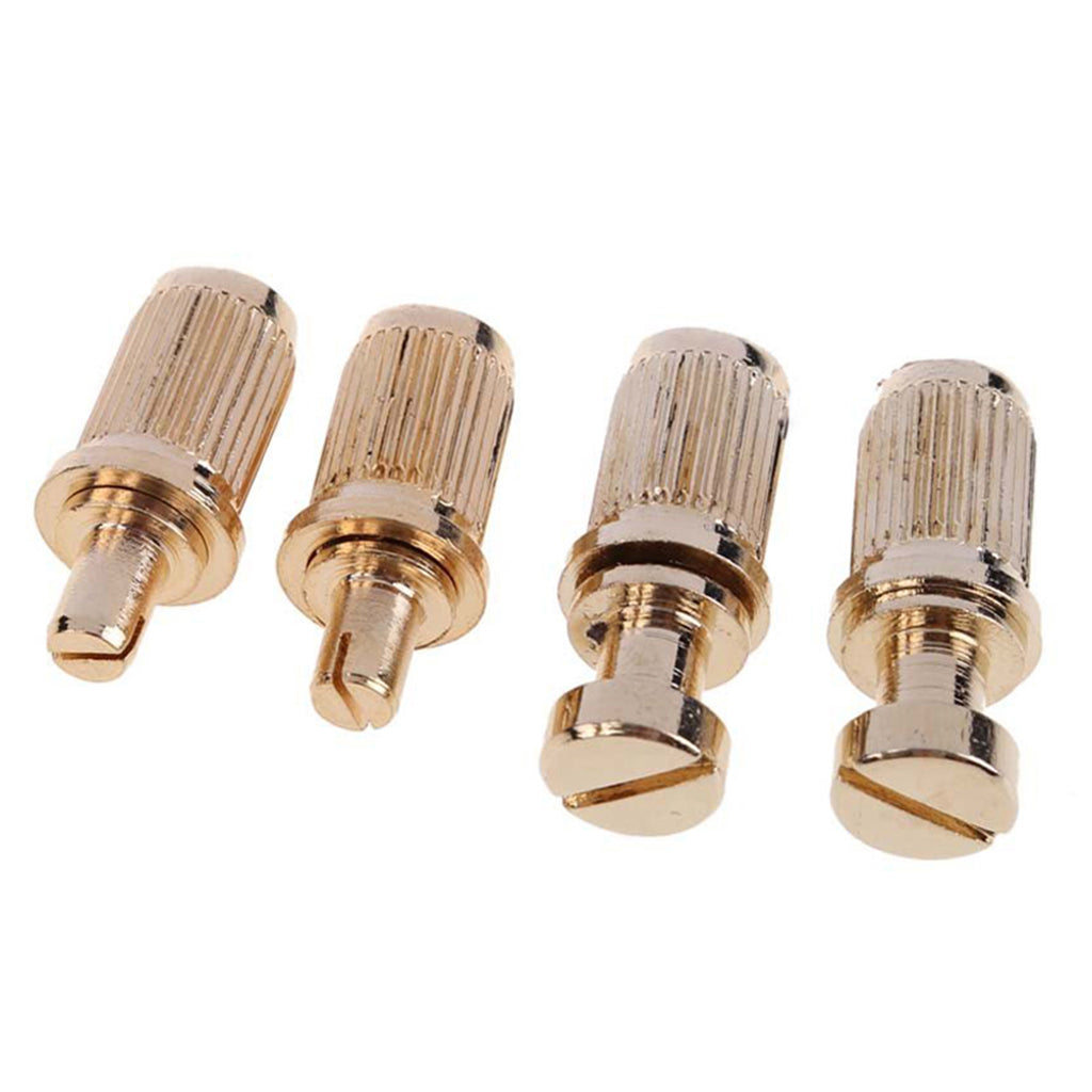 Electric Guitar Saddle Bridge Set Studs For 6-String LP Golden