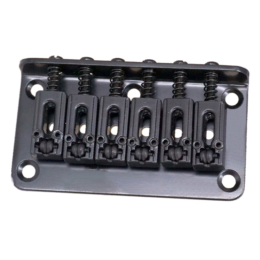 Guitar Bridge Roller 6 Saddles 1 Wrench 5 Screws for Electric Guitar - Black