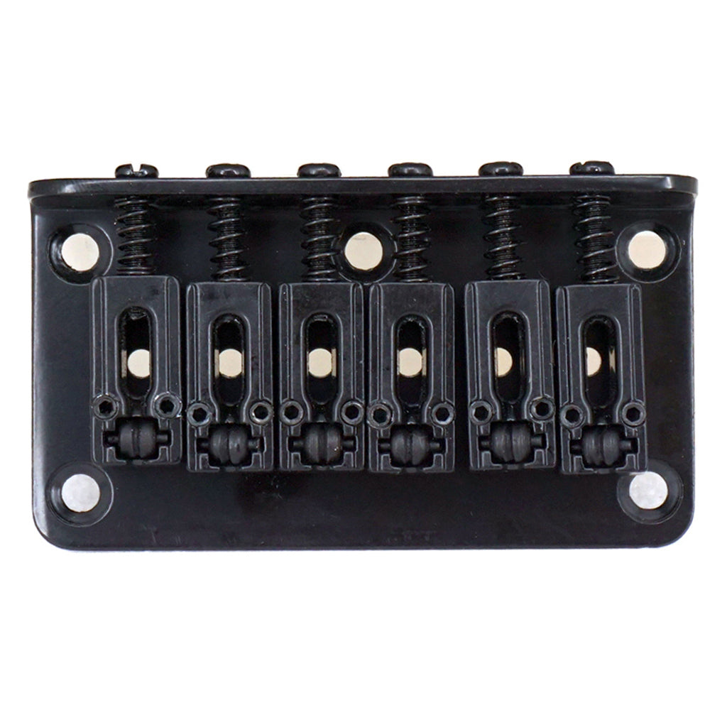 Guitar Bridge Roller 6 Saddles 1 Wrench 5 Screws for Electric Guitar - Black