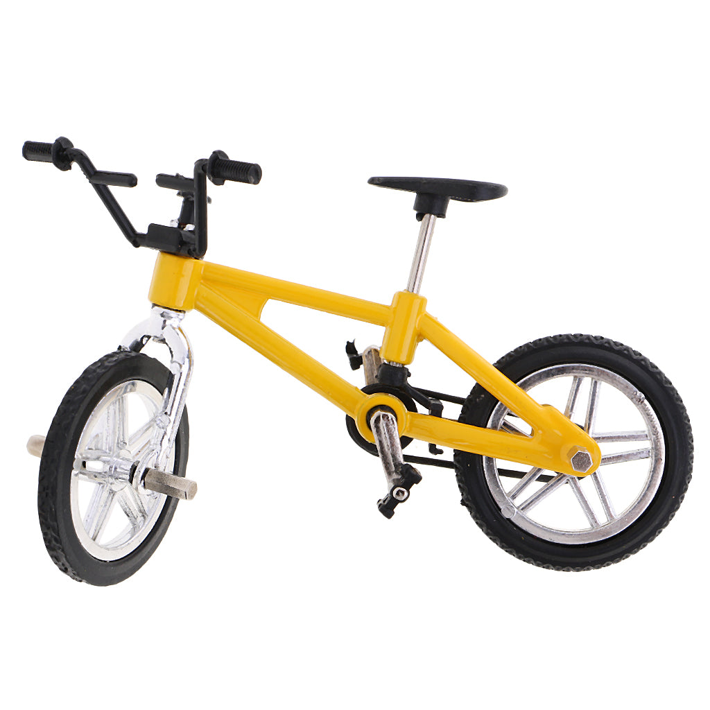 Alloy Mountain Bike Model Mini Finger Bike Bicycle Cool Boy Toy Gift Yellow