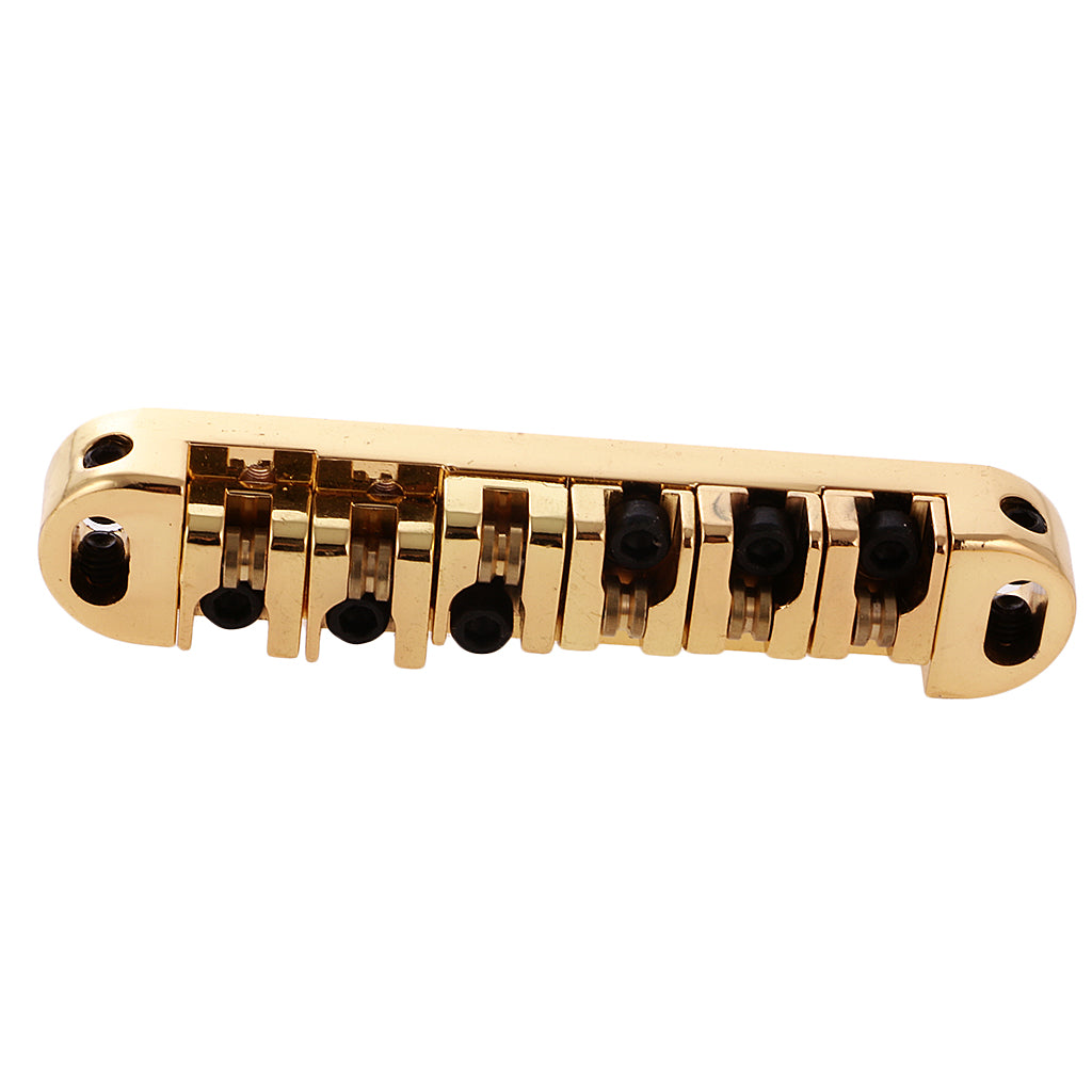 Locking Roller Saddle Bridge Set For LP Guitar Golden