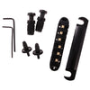 Locking Roller Saddle Bridge Set For LP Guitar Black