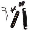 Locking Roller Saddle Bridge Set For LP Guitar Black